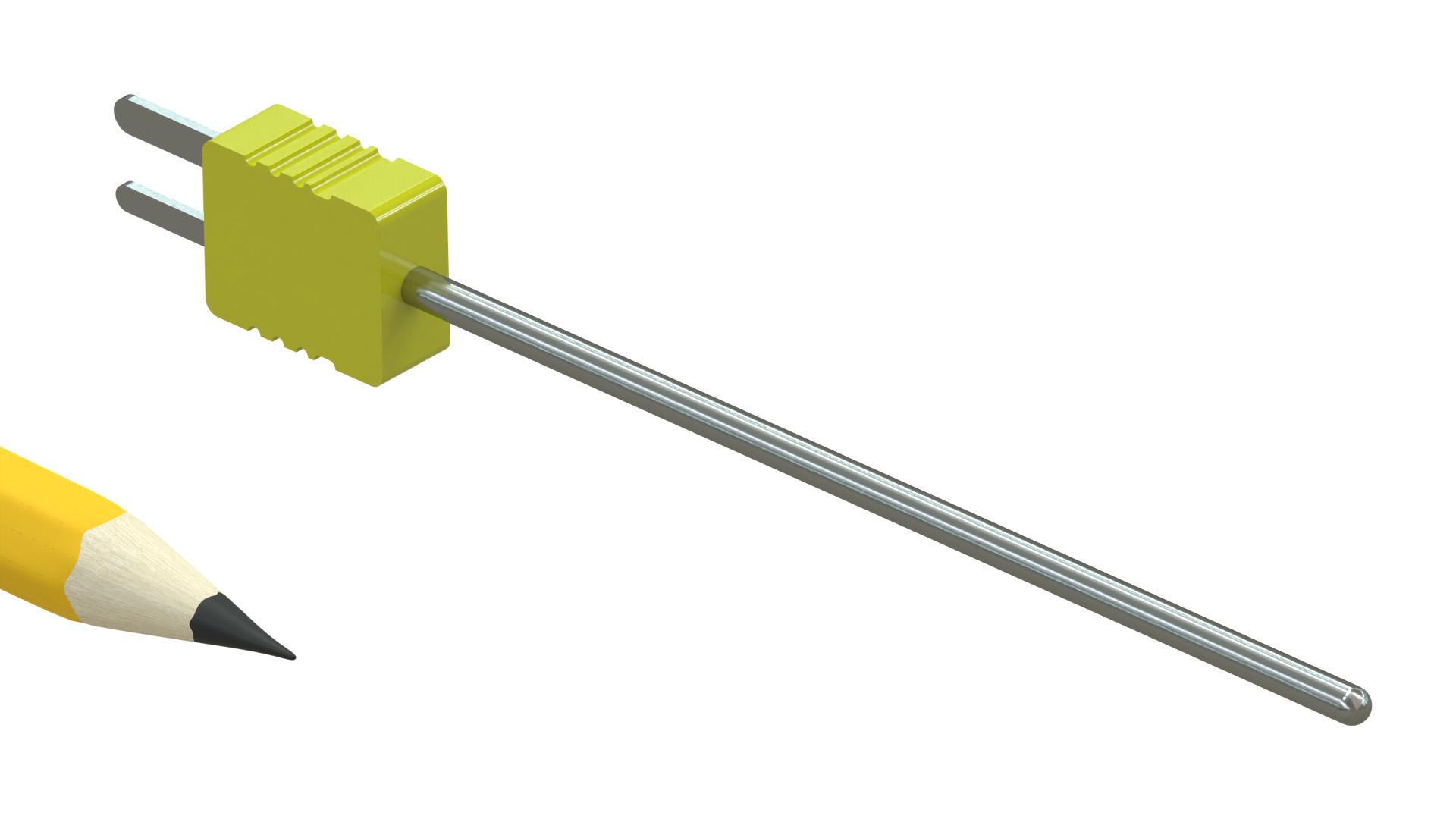 QDC Quick Disconnect Thermocouple Probe with Attached Connector